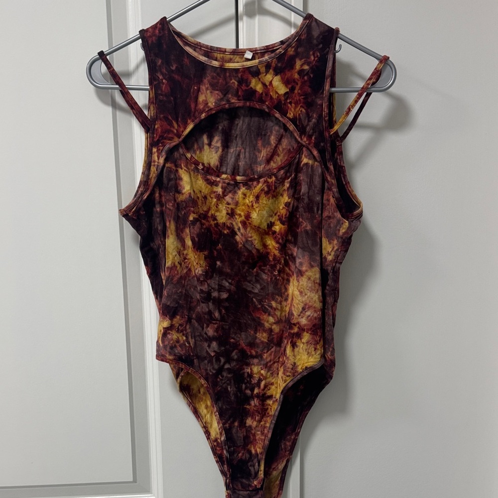 Elegant Tie-Dye Bodysuit in Rich Hues